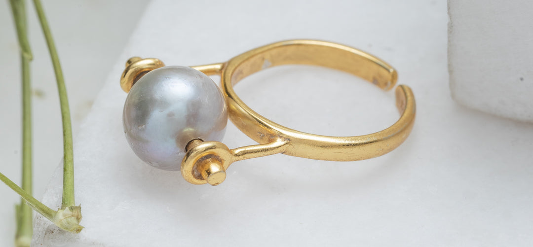 Pearl Abacus Ring