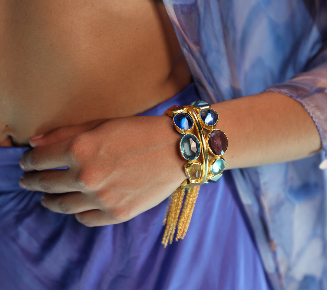 Buy Togo Bracelet, Stackable Bracelet, Tribal Print Bracelet, Adjustable  Cuff Bracelet, Tribal Prints Cuff, Stacking Bracelet, Online in India 