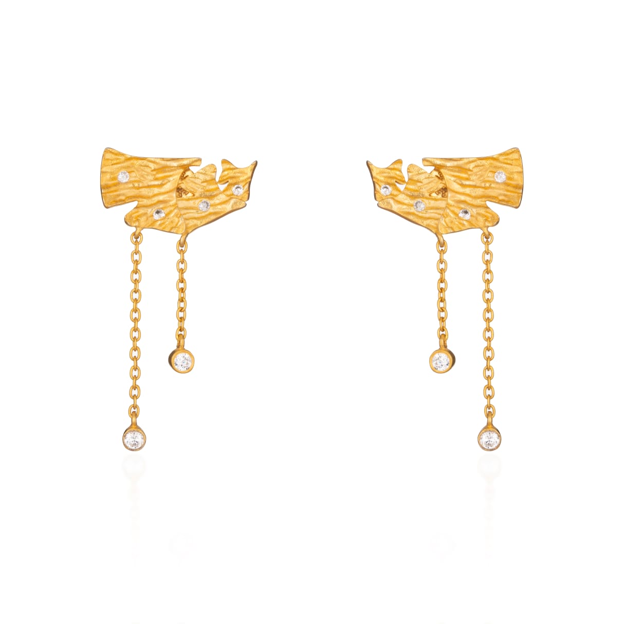 Ginkgo Earrings Lalique | Vessiere Cristaux