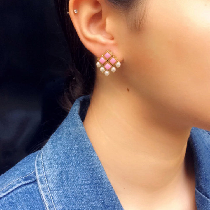 Resin Pearl Earrings