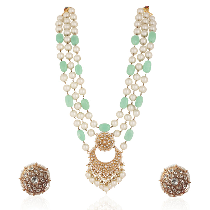 Sea green necklace set