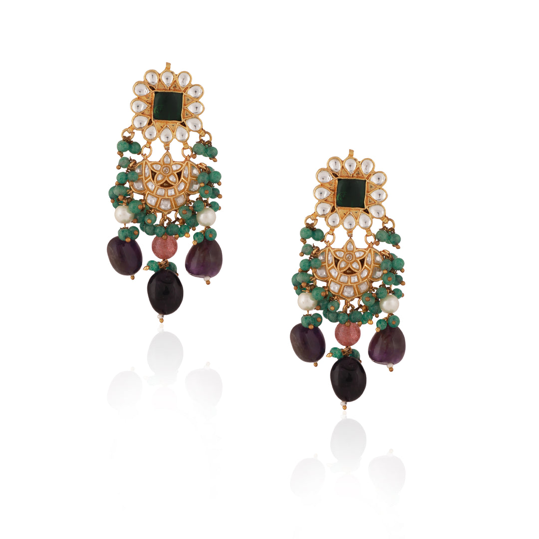 Beads floral earrings