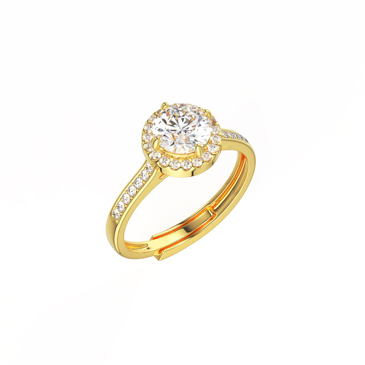 Timeless Treasures Gold Plated Diamond Ring