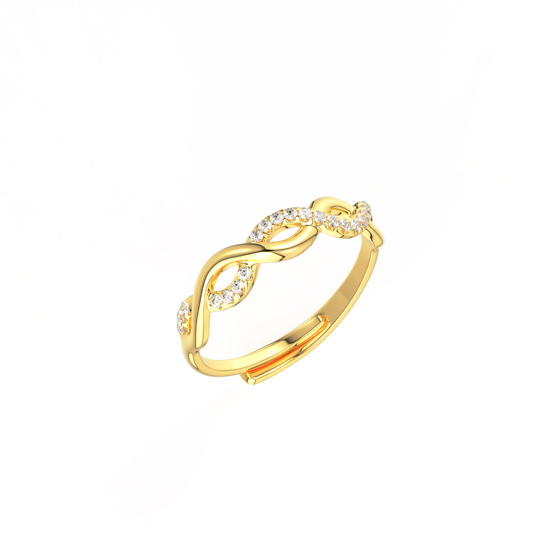 Gold Plated Minimal Silver Ring