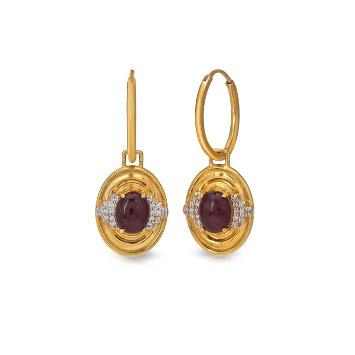 Ripple Ruby Charm Earring