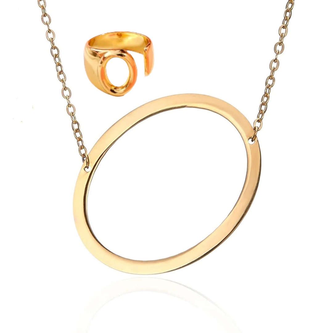 Initial Ring & Necklace(Bundle)