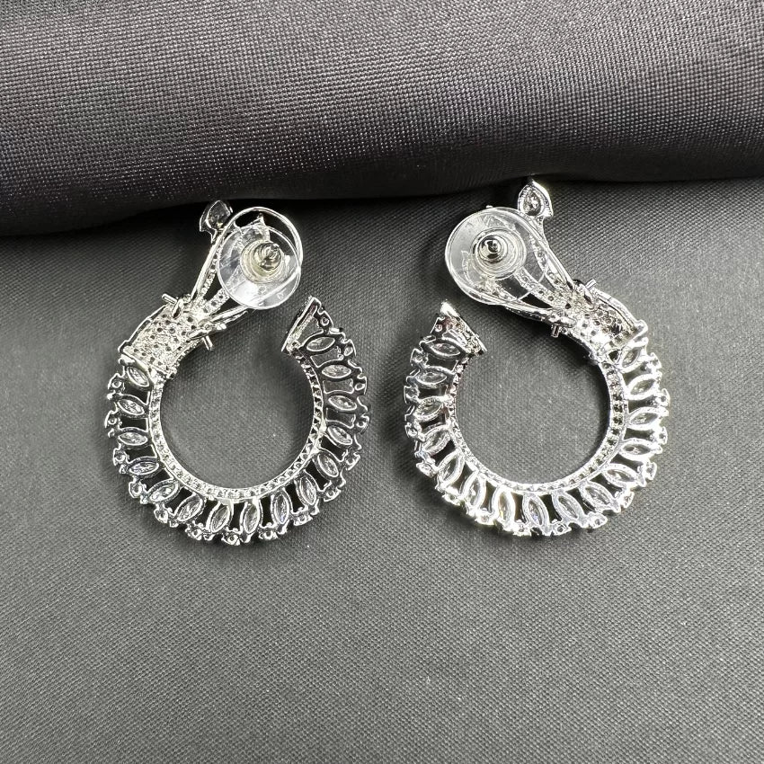 Silver-Toned Studded Earrings