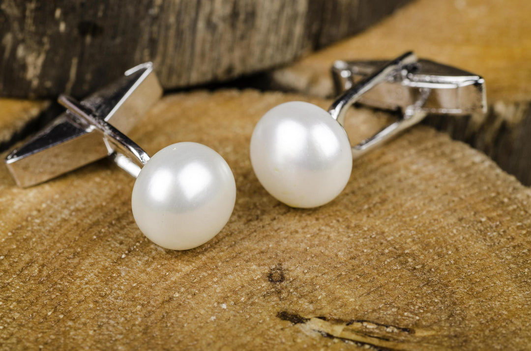 White Pearl Cufflinks