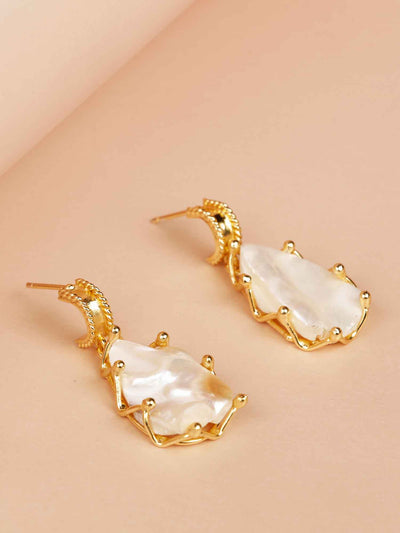 Pear Shaped Pearl Drop Earrings