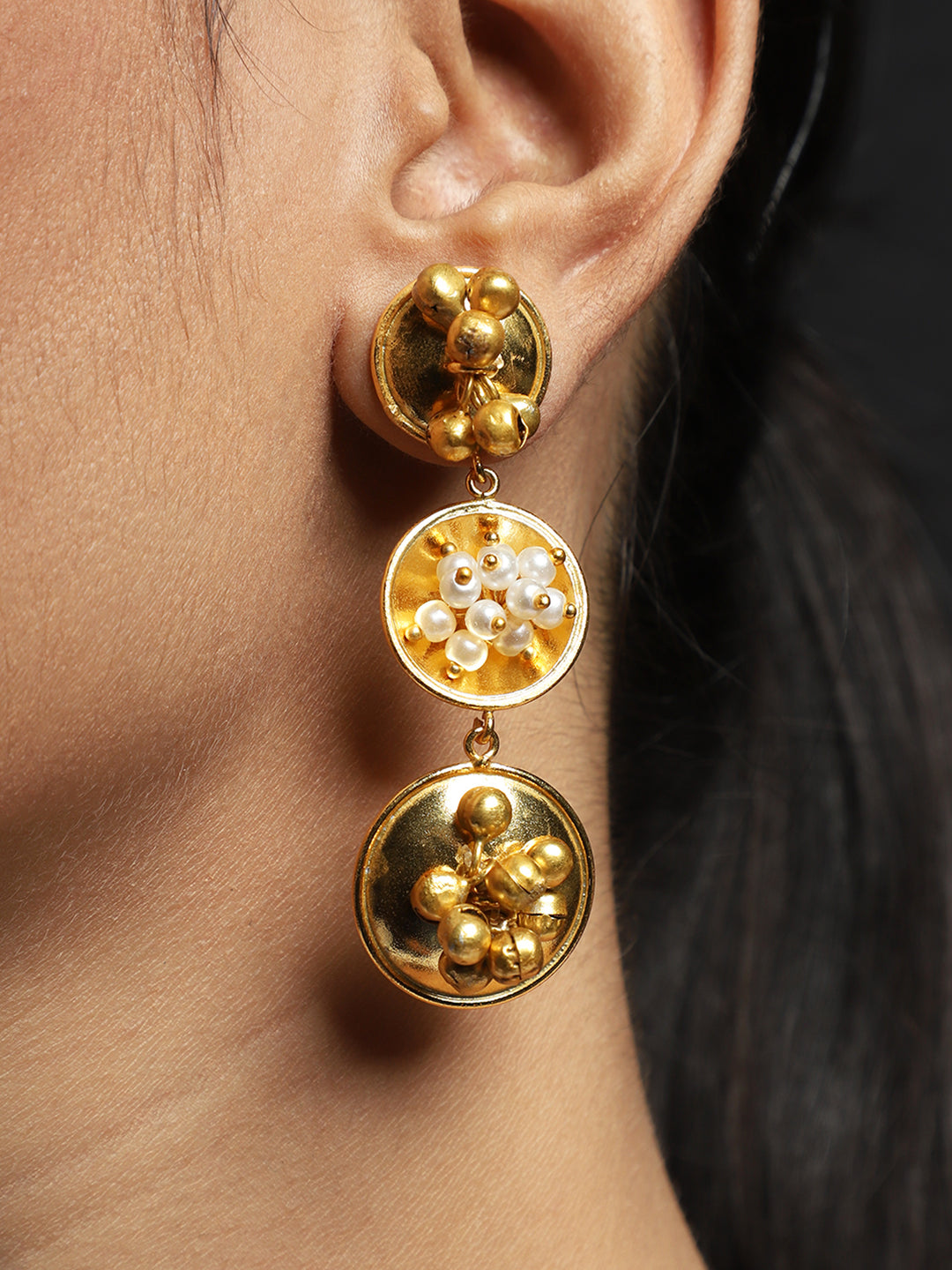 3- drop Pearl earrings
