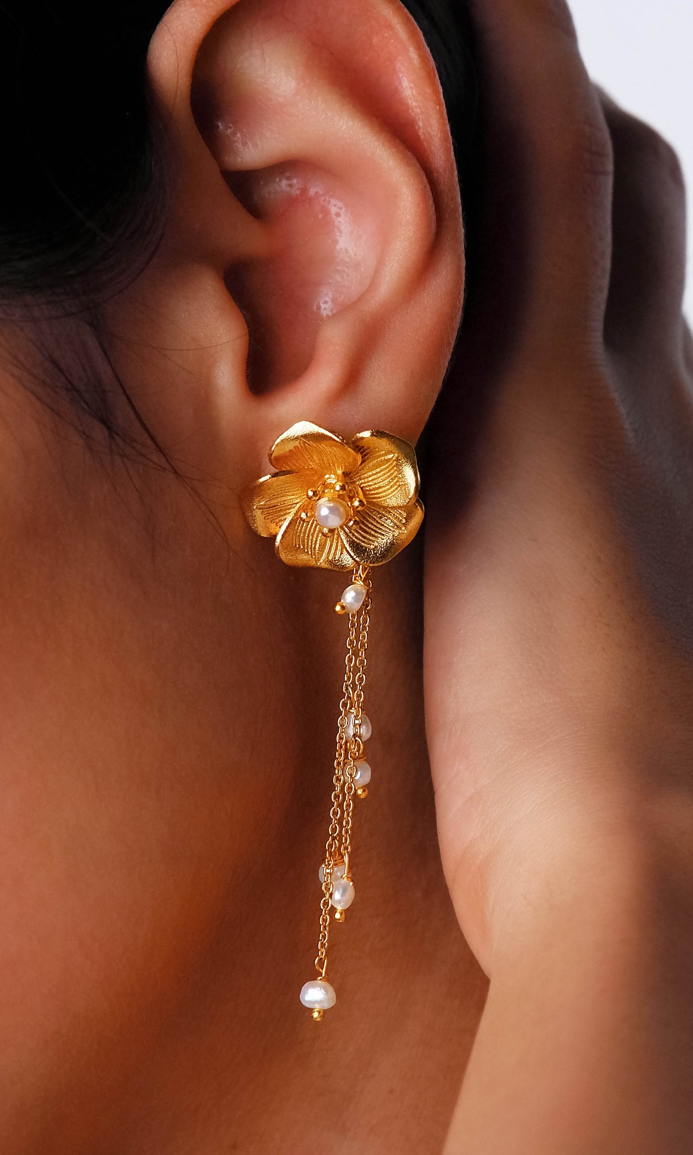 Detachable mogra earrings