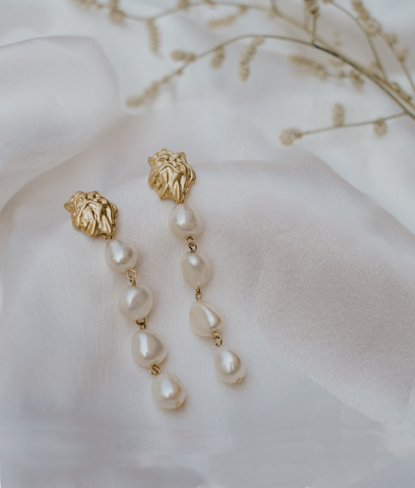 Pearl Cascade Dangler Earrings