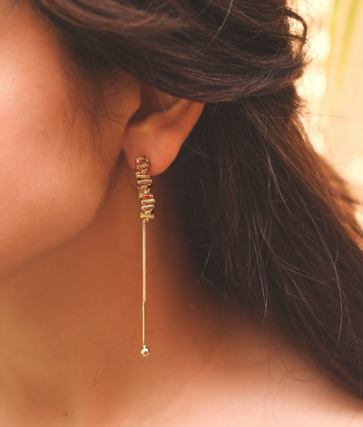 Golden Zigs Multi-Way Dangler Earrings
