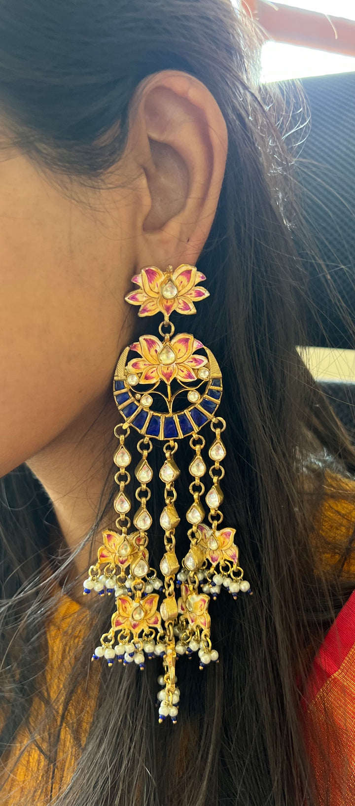 Lotus Drop Earring
