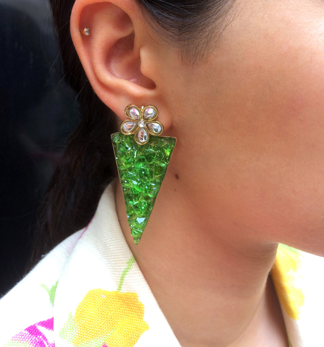 Glass Dangler Earrings