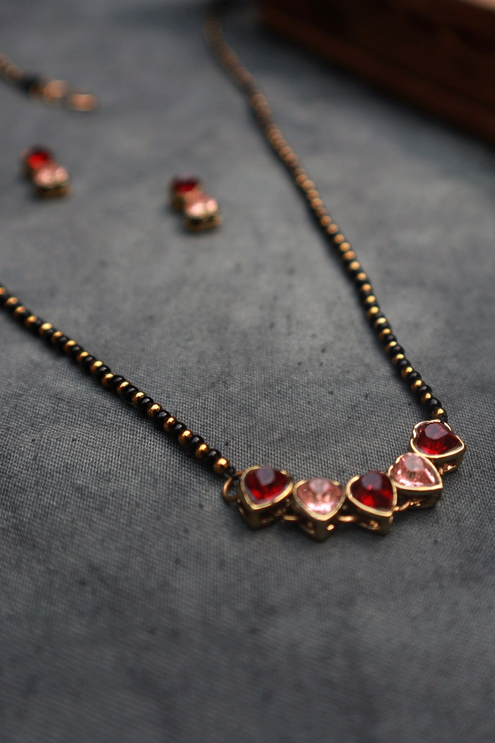 Heart Mangalsutra Necklace Set