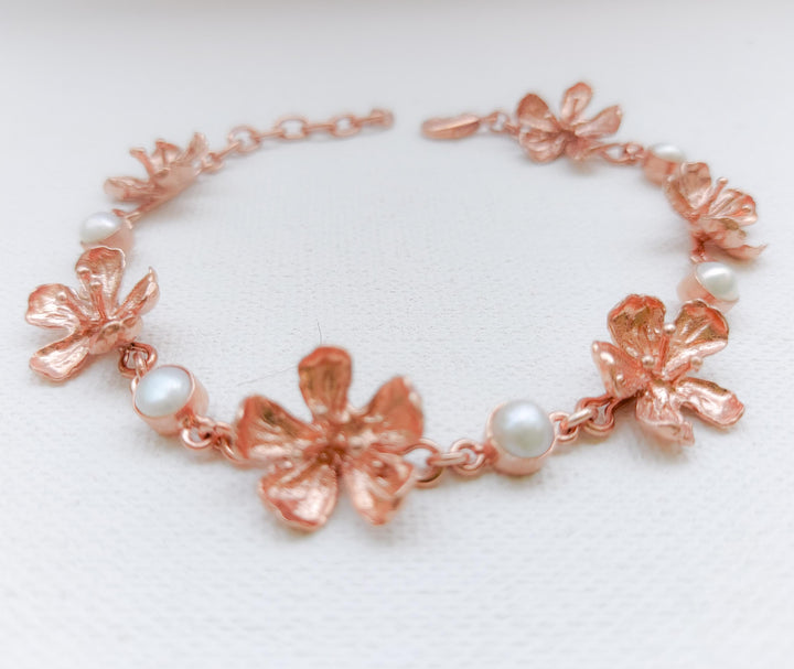 Floral Pearl Bracelet