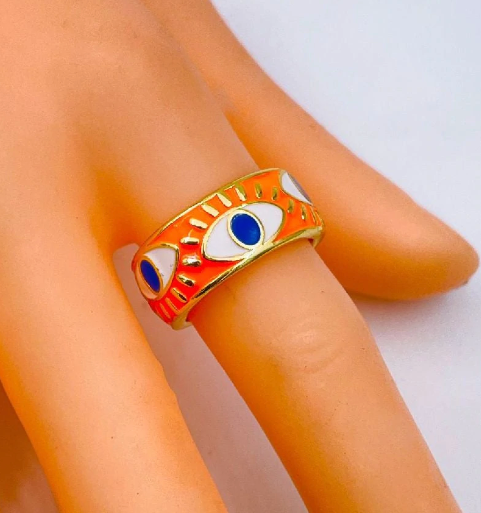 Color Pop Evil Eye Ring