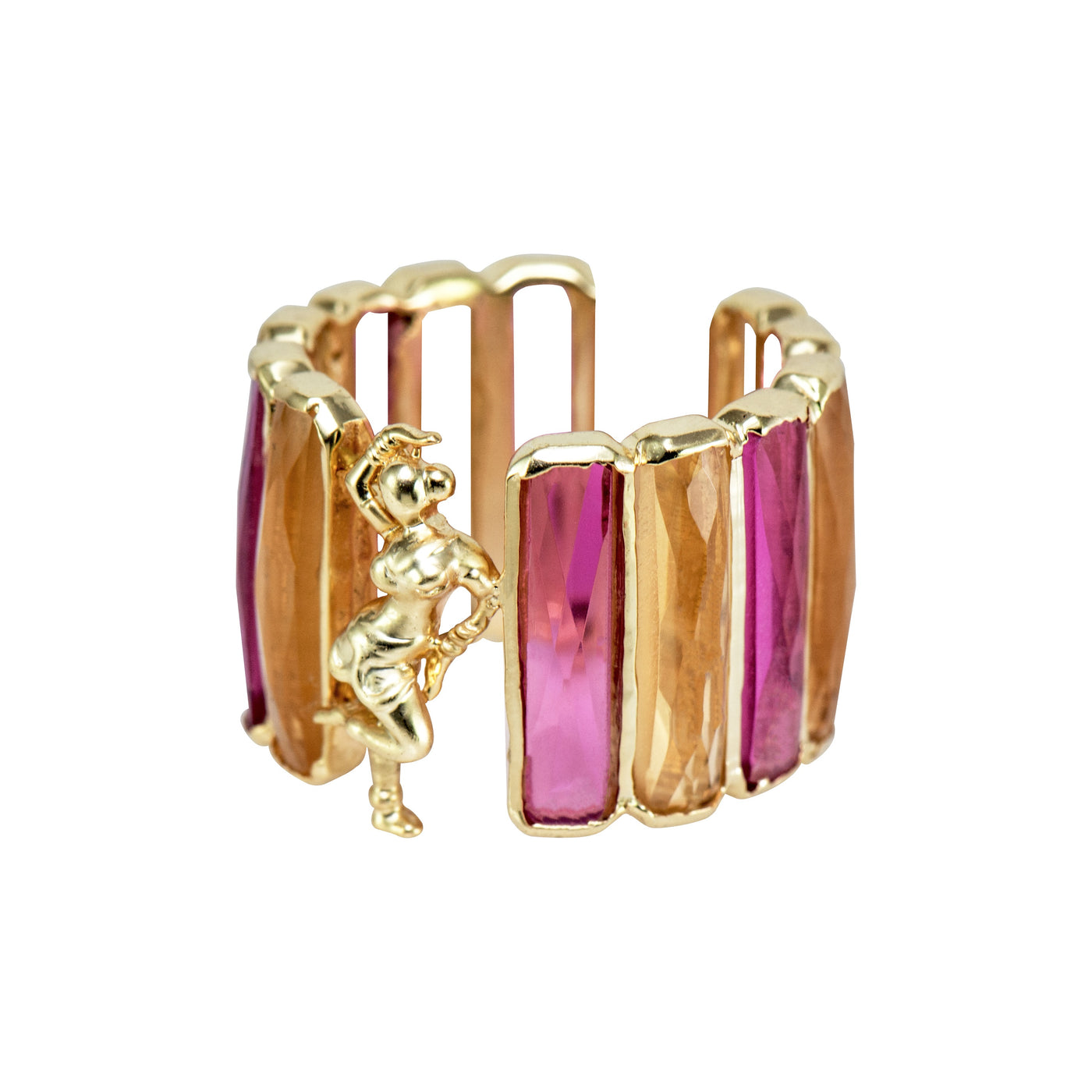 Mohini Gold and Pink Ring