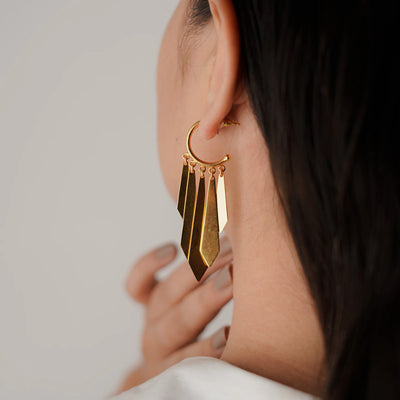 Gold Multi Drop Earring